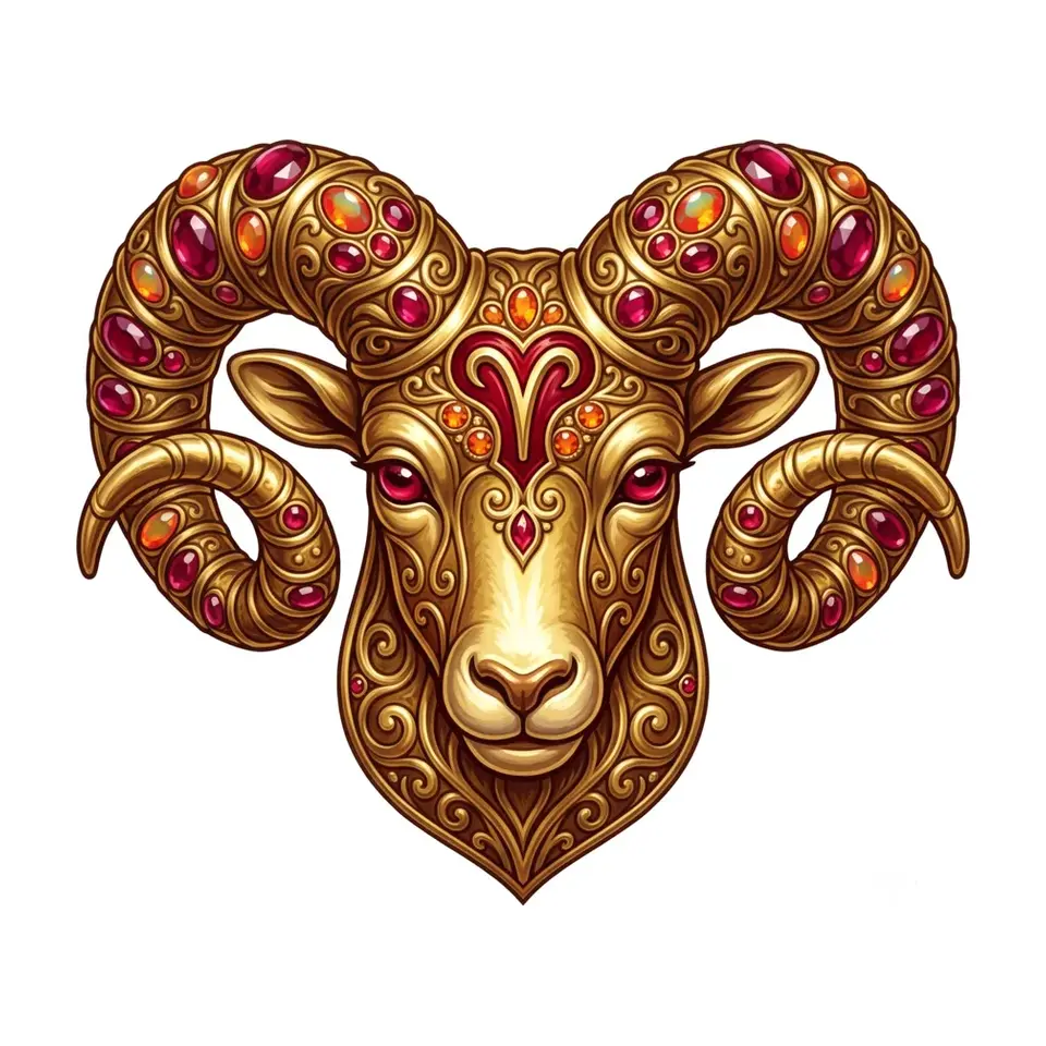 Aries Ram zodiac emblem
