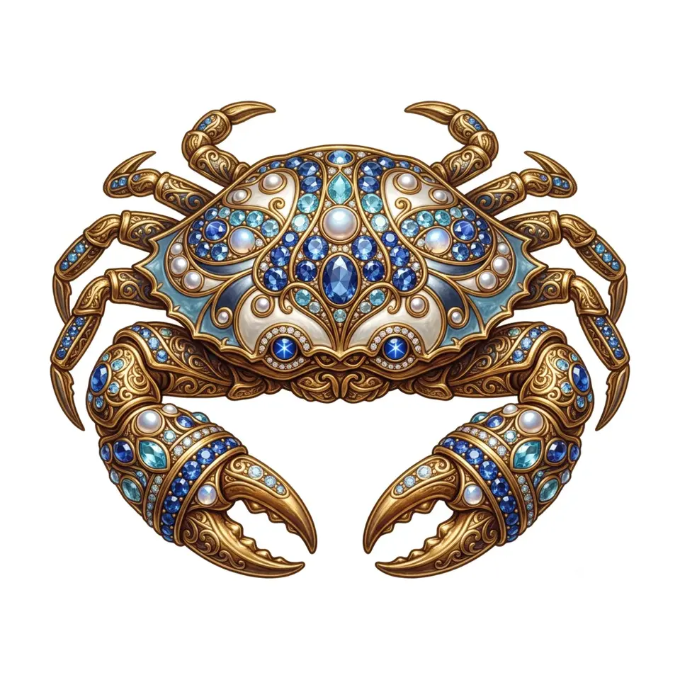 Cancer Crab zodiac emblem