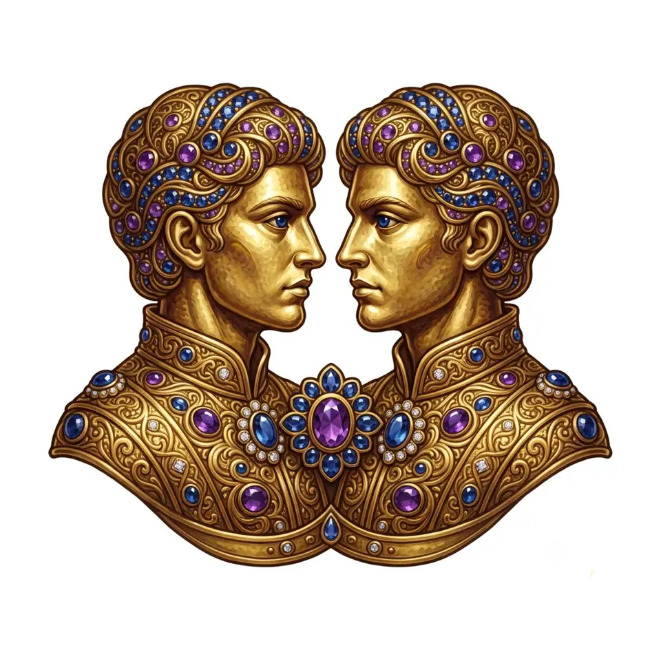 Gemini Twins zodiac emblem