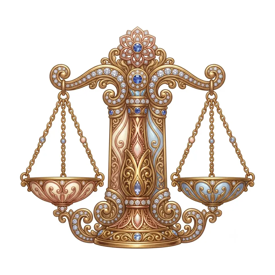 Libra Scales zodiac emblem