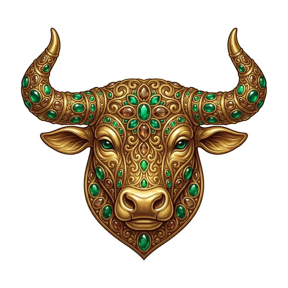 Taurus Bull zodiac emblem
